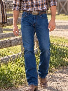 RedHead Men’s Jeans 30x32 Dark Wash Blue Stretch Denim Straight Leg